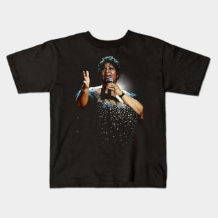 Cinematic Resonance Franklin Nostalgia Tribute Shirt for Fans of Soulful Brilliance Kids T-Shirt